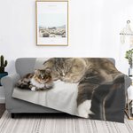 Personalised Pet Photo Portrait Blanket Photo Keepsake Home Decoration Birthday Christmas Memorial Gift for Family Friend Pet Lover