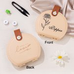 Kit de Costura Portátil Personalizado Caja de Almacenaje con Flor de Nacimiento y Nombre Costura de Viaje en Casa Herramientas y Suministros para Sast