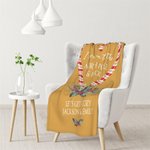 Couverture polaire personnalisée Love You to the North Pole & Back avec un coeur en forme de canne à sucre Cadeau de Noël pour un couple ou une famill