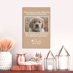 Personalised Pet Photo Canvas Painting Wall Decor with Text Memorial Gift for Pet Lover