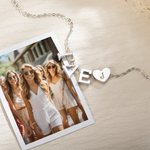 Gepersonaliseerde Sorority Griekse Letters Ketting met Gegraveerde Hart Bedel en Kaart College Graduation Gift voor Vrienden Meisjes