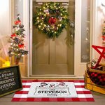 Personalized PVC Christmas Snowflakes Snowmen Doormat Kitchen Outdoor Indoor Christmas Home Decoration Gift for Family