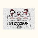 Personalized PVC Christmas Snowflakes Snowmen Doormat Kitchen Outdoor Indoor Christmas Home Decoration Gift for Family