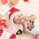 Maglietta di Natale personalizzata Meowy Bambino Onesie Cappello di Babbo Natale Genitore-Bambino Costume di famiglia Regalo di Natale per il bambino Nuovo genitore Amante dell'animale domestico