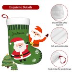 Personalizzato carino Elf Gingerbread Santa calza di Natale con nome albero di Natale decorazione regalo per i bambini amici