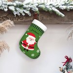 Personalizzato carino Elf Gingerbread Santa calza di Natale con nome albero di Natale decorazione regalo per i bambini amici