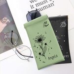 Personalisierte Sternzeichen Geburt Blume Portable Leder Squeeze Gläser Fall Anti-Kratz-Brillenhalter Muttertag Geschenk für Frauen Mädchen