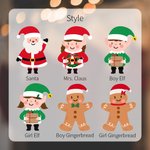 Personalizzato carino Elf Gingerbread Santa calza di Natale con nome albero di Natale decorazione regalo per i bambini amici