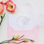 Personalizzato Exlibris nascita fiore libro goffratore mano tenuta timbro goffratura con nome regalo di compleanno per gli amanti del libro famiglia