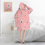 Gepersonaliseerde Multi-color Pet Photo Blanket Hoodie met Paw Bone Print en Naam Verjaardag Kerst Herdenkingscadeau voor Huisdierliefhebber
