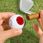 Personalized Magnetic Golf Ball Cigar Holder with Icon or Text Birthday Gift for Golf Lover Cigar Lover