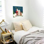 Personalised Merry Christmas Santa's List Canvas Decorative Painting Wall Decor Art Christmas Gift for Family Friends