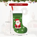 Personalizzato carino Elf Gingerbread Santa calza di Natale con nome albero di Natale decorazione regalo per i bambini amici