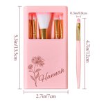 Set di pennelli per il trucco personalizzato da 5 pezzi con organizer per pennelli e specchio per donne e ragazze