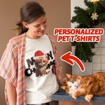 Maglietta di Natale personalizzata Meowy Bambino Onesie Cappello di Babbo Natale Genitore-Bambino Costume di famiglia Regalo di Natale per il bambino Nuovo genitore Amante dell'animale domestico