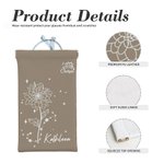 Personalisierte Sternzeichen Geburt Blume Portable Leder Squeeze Gläser Fall Anti-Kratz-Brillenhalter Muttertag Geschenk für Frauen Mädchen