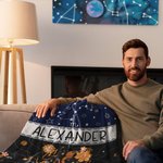 Manta personalizada del zodiaco con nombre Regalo de cumpleaños para los amantes de la astrología