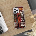 Personalisierte Bibliothek Buch Retro Design Handyhülle mit Namen Weihnachtsgeschenk zurück zu Schule Geschenk für Buchliebhaber