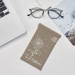 Personalisierte Sternzeichen Geburt Blume Portable Leder Squeeze Gläser Fall Anti-Kratz-Brillenhalter Muttertag Geschenk für Frauen Mädchen