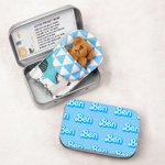 Personalised Mini Stuffed Buddy Bear in a Tin Worry Doll for Anti-anxiety Birthday Christmas Gift for Kids