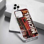 Personalisierte Bibliothek Buch Retro Design Handyhülle mit Namen Weihnachtsgeschenk zurück zu Schule Geschenk für Buchliebhaber