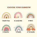 Personalized Boho Rainbow Baby Blanket with Name Soft and Warm Newborn Party Birthday Gift for Kids New Mom