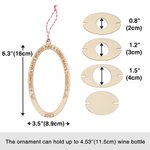 Ornement de Noël personnalisé avec phrase Date pour bouteille de vin 50ml Cadeau de Noël pour les hommes amateurs d'alcool.