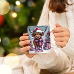 Personalized Cartoon Christmas Highland Cow Mug with Name 11oz 15oz Christmas Gift for Cow Lover