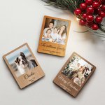 Personalized Wooden Save the Date Photo Magnet with Name Date Home Decoration Birthday Memorial Gift for Family Friend Couple