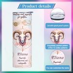 Henkilökohtainen Zodiac 20oz Skinny nimi Tumbler Constellation Affirmation kahvikuppi olki Syntymäpäivä Vuosipäivä Astrologia lahja perheelle ystävä