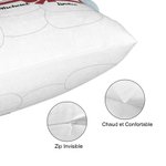 Coussin Bonhomme de Neige Personnalisé avec 1-5 Noms Noël Décoration de Maison Sofa Canapé Cadeau Thanksgiving Noël pour Famille