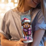 Cappello di Babbo Natale personalizzato Baby Highland Cow 20oz Skinny Tumbler con coperchio e cannuccia Regalo di Natale per gli amanti delle mucche