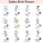 Plat à Bijoux en Céramique Personnalisé avec Nom Fleur de Naissance Zodiaque Cadeau d'Anniversaire Mariage pour Femmes et Filles
