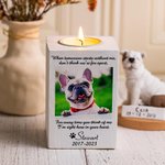 Personalized Pet Photo Wooden Candle Holder Memorial Gift for Pet Lover