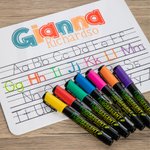 Nome acrilico personalizzato Alfabeto Tracing Board Lavagna cancellabile a secco Regalo educativo di apprendimento per bambini