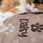 Coperta personalizzata con collage di foto di gatti con nome regalo di compleanno e anniversario per amanti dei gatti