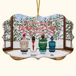 Personalized Side by Side or Miles Apart Ceramic Ornament with Names Christmas Gift for Family Brothers Sisters