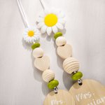 Gepersonaliseerde Boho stijl Daisy kralen Lanyard met kwastje en naam Teacher Waardering terug naar school Gift voor leraar verpleegkundige student