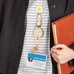 Gepersonaliseerde Boho stijl Daisy kralen Lanyard met kwastje en naam Teacher Waardering terug naar school Gift voor leraar verpleegkundige student