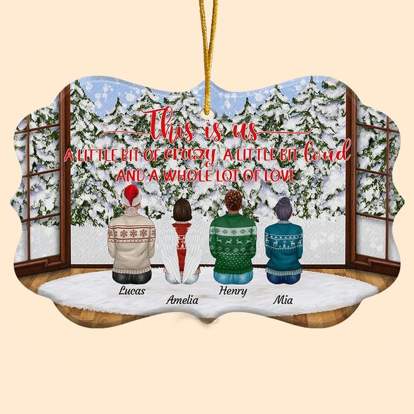 Personlig This Is Us keramisk prydnad med namn Julklapp för familj Bröder Systrar