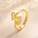 Personalisierter Pfote und Herz Ring mit Text Gravur Geburtstag Geschenk für Tierliebhaber Tierbesitzer