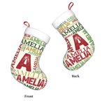 Calza di Natale personalizzata a nuvola di parole con iniziali e nomi ripetuti, decorazione per caminetto, regalo di Natale per bambini e famiglie