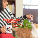 Henkilökohtainen Meowy joulun lemmikki joulupukin hattu väri sisällä keraaminen muki joululoma lahja kissa koira lemmikkieläinten ystäville