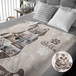 Gepersonaliseerd Schattige Katten Fotocollage Deken met Naam Verjaardag Jubileumcadeau voor Kattenliefhebber