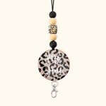 Lanyard personnalisé pailleté animal imprimé léopard avec perles et nom Appréciation Cadeau de rentrée pour les enseignants Infirmière