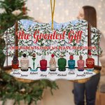 Personalisierte Unsere Eltern gaben uns war jeder andere keramische Ornament mit Namen Weihnachtsgeschenk für Familie Brüder Schwestern