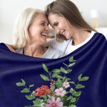 Personalisierte Geburt Blumen Blumenstrauß Decke mit Namen Home Dekoration Geburtstag Muttertag Geschenk für Familie Freund
