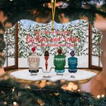 Personalized Side by Side or Miles Apart Ceramic Ornament with Names Christmas Gift for Family Brothers Sisters