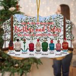Personalized Side by Side or Miles Apart Ceramic Ornament with Names Christmas Gift for Family Brothers Sisters