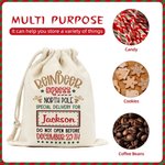 Saco de Navidad Personalizado de Lujo Bolsa de Regalo con Cordón y Nombre Regalo de Navidad para Niños Familia